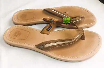 UGG Women's All Leather Sandals Flip Flops US Women's Size 9 • $29