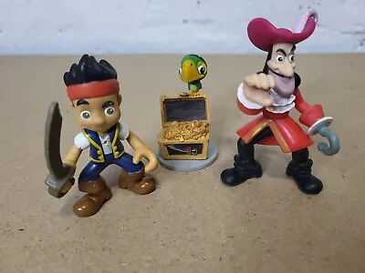 JAKE AND THE NEVER LAND PIRATES Set Of 3 Figures Toys (DISNEY/PETER PAN/HOOK) • £4.99