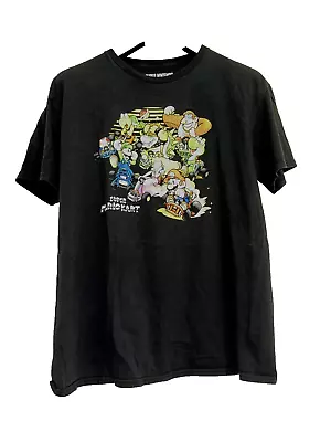 Super Nintendo Mario Kart Graphic Black T-Shirt Luigi Donky Kong Toad Koopa XL • $10.46