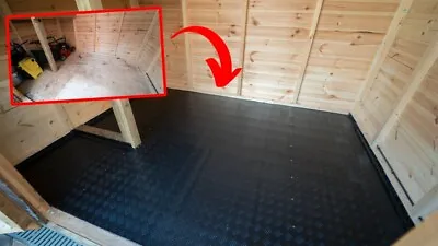 £52.99 • Buy Rubber Floor Liner Mat Heavy Duty For Garage Gym Factory Warehouse Shop Flexible