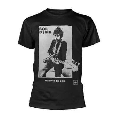 BOB DYLAN - GUITAR BLACK T-Shirt Medium • £12.18
