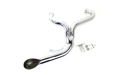 Chrome 2 Into 1 2:1 Lake Side Pipe High Output Exhaust System Harley FXD 91-05 • $226.46