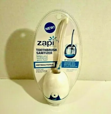 VIOLIGHT ZAPI UV Toothbrush Sanitizer Blue White It Rocks Sanitize Kills Germs  • $29.99