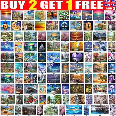 £6.70 • Buy Sunset 5D DIY Diamond Painting Embroidery Cross Craft Stitch Art Kit Mural Decor