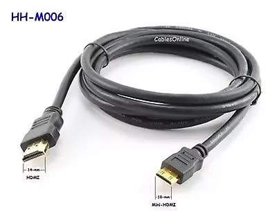 6ft High Speed Mini-HDMI To HDMI Cable Type-C To Type-A CablesOnline HH-M006 • $12.99