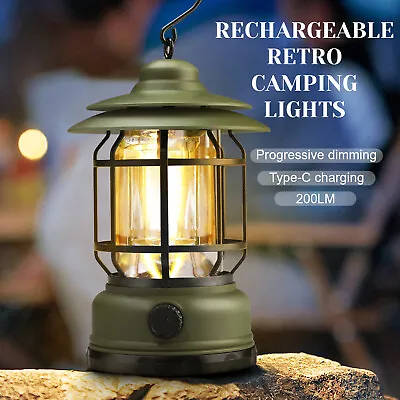 Camping Lantern Portable LED Tent Light Rechargeable Outdoor Emergency Lamp USA • $9.99
