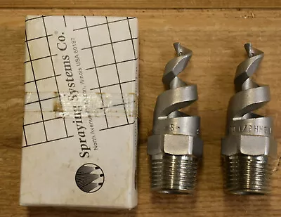 2 Pack Spraying Systems Co. 1/2  Spiral Jet Nozzle HHSJ-SS90 164 Brand NEW • $19