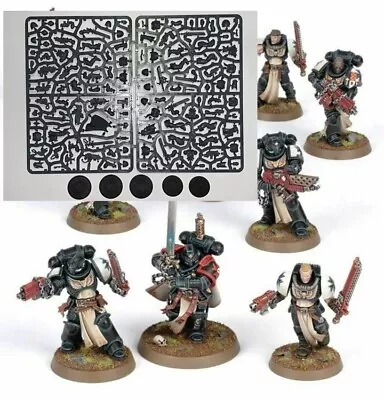 Warhammer 40K Space Marine Black Templars Crusaders Squad 2 Sprues 5 Man Cpbt2 • $48.99