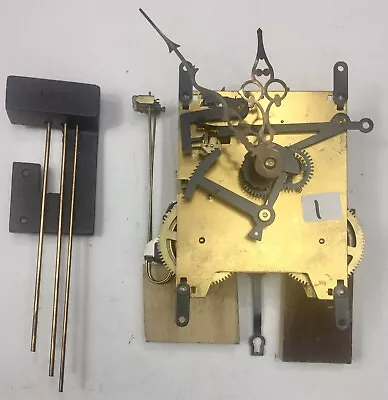 Mauthe Wall Clock Movement Chain Drive With Original Hands Leader & Chime Rods • $85