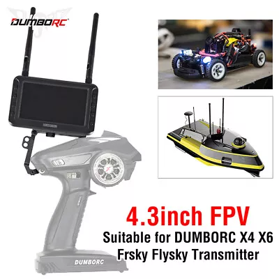 DUMBORC 4.3-inch FPV HD Display 5.8G Image Transmission For RC Car Ship Drone • $26.18