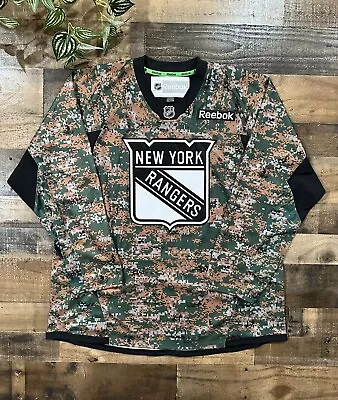 New York Rangers Reebok Military Camo NHL Jersey Size XXL Rick Nash #61 • $85