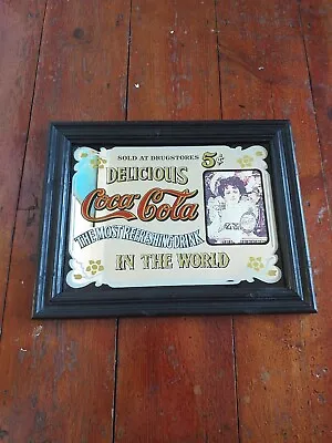 Vintage Coca Cola Framed Mirror 36cm X 28cm • £20