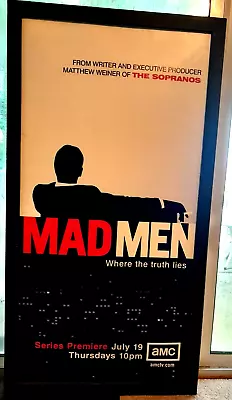 Poster Rolled Vinyl MAD MEN Season 1 Series Premiere July 19 2007 ORIGINAL 53x28 • $1549.95