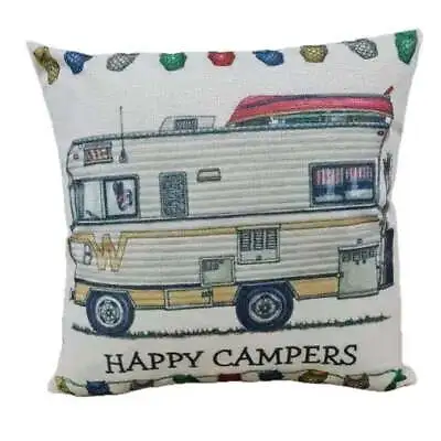 Happy Campers Pillow Cushion  - Winnebago • $38.90