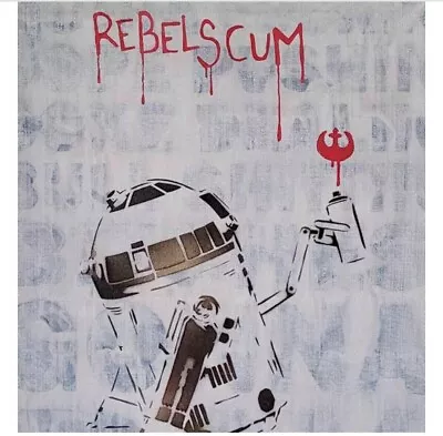 R2d2 Painting Star Wars Painting Droid Graffiti Canvas Street Art Painting • $59