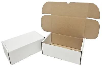 White 10x6x4   Diecut Post Mailing Cardboard Boxes Single Wall Packaging Carton • £548.80