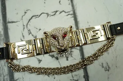 VERSACE For H&M Panther Choker Necklace Panther Head Good Condition • $260