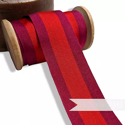 £3 • Buy Vintage 38mm Wide Striped Grosgrain Ribbon - 1m