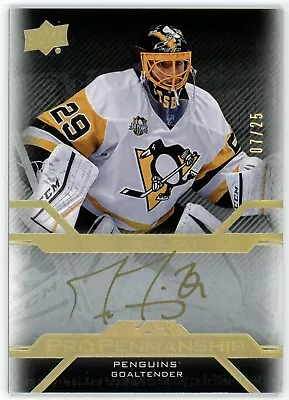 2016-17 UD Black Marc-Andre Fleury Pro Penmanship Gold /25 #PEN-MF • $182.28