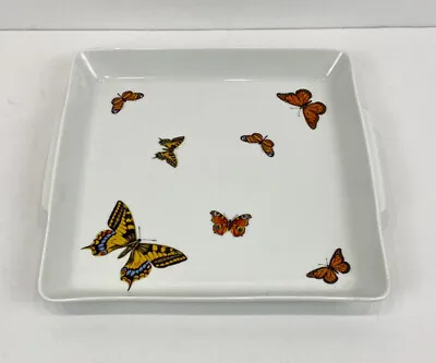 Vintage Naaman Israel Porcelain Matzah Serving Tray/Platter With Butterflies • $29.95