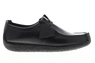 Clarks Natalie 26133272 Mens Black Leather Oxfords & Lace Ups Casual Shoes • $75.99