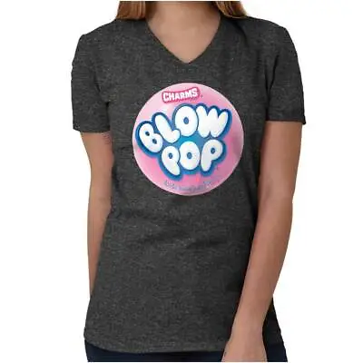 $20.99 • Buy Charms Blow Pop Original Vintage Candy Logo V Neck T Shirts Women V-Neck Tees