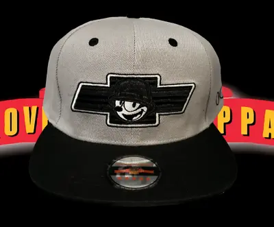 Felix The Cat Charlie Brown Chevrolet Chicano Lowrider  Snapback Hat Gray Black • $29.95