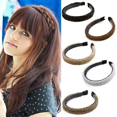 $9.59 • Buy Women Braided Synthetic Plait Plaited Elastic Hair Accessories Band Headband AU