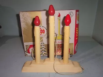 Vintage Noma 3 Light Candolier Electric Candles In Box Works Christmas Decor • $10