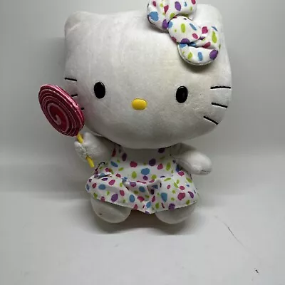 Hello Kitty Plush Animal Sanrino Ty Stuffed Plush Pink Lollipop Bin E3 • $9.38