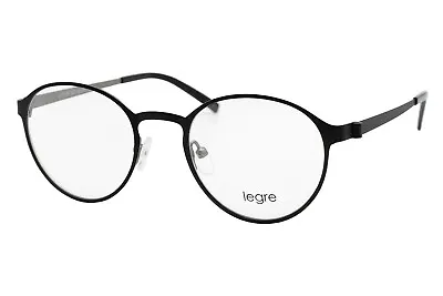 Legre LE 5125 H33 Black Round Unisex Metal Eyeglasses 48-20-140 W/Case • $36.75