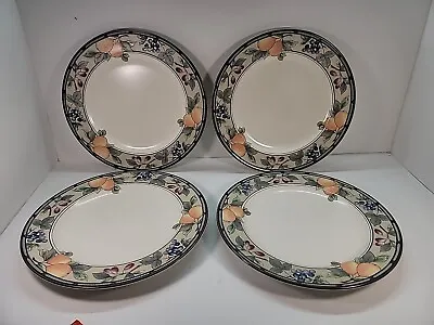Beautiful Set Of (4) Dinner Plates MIKASA INTAGLIO GARDEN HARVEST CAC29 11 1/8  • $39.96