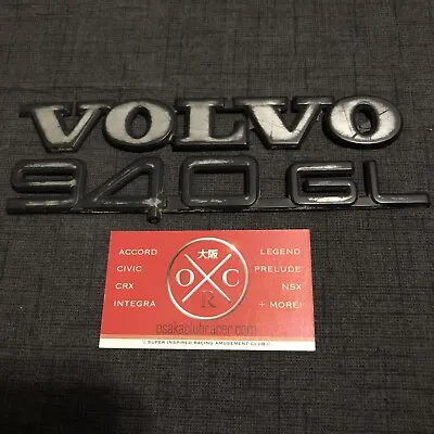 91-98 Volvo 940GL OEM Rear Emblem Genuine Badges USDM 92 93 94 95 96 97 Logo • $17.99