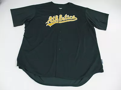 Majestic Oakland Athletics Jersey Mens 3XL Green MLB Baseball • $29.88