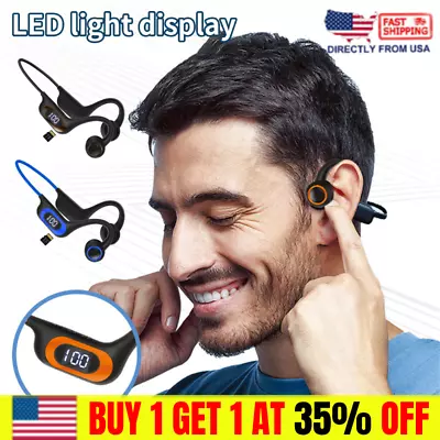 Bluetooth 5.3 Bone Conduction Headphones Wireless Headset Earbuds Outdoor Sport • $3.88