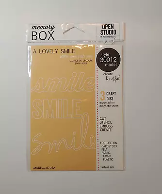 Retired HTF NIP Memory Box Open Studio Steel Dies Style 30012 A Lovely Smile • $4.50