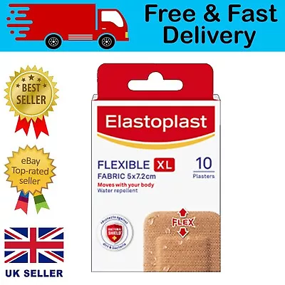 Elastoplast Knee & Elbow Fabric With Large Pad For Better Coverage 10 Plasters • £6.95