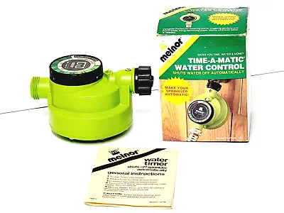 Melnor Time A Matic 101 Automatic Water Shut Off Timer Sprinkler Green Plastic • $20.09