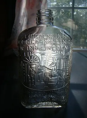 Vintage LINCOLN INN Pictorial Man & Horse Pint Liquor Bottle • $7