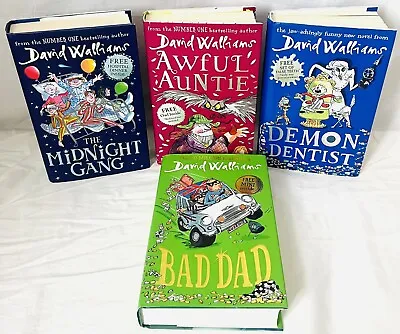 The Midnight Gang Demon Dentist Awful Auntie Bad Dad David Walliams • £8