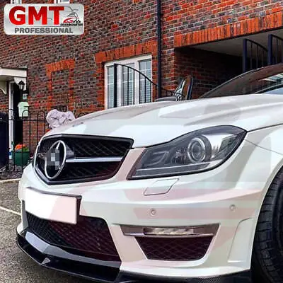 AMG Style Front Radiator Grille For Mercedes C-Class C204 W204 S204 Gloss Black • £42.69