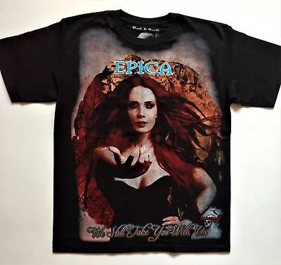 EPICA T-Shirt RARE Embroidered Logo Xandria Delain After Forever Nightwish Tarja • $31.99