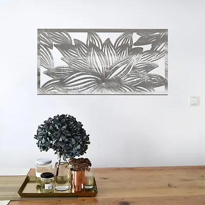 Floral Elegance Metal Flower Pattern Wall Art - Timeless Decor For Home/Office • £119.95