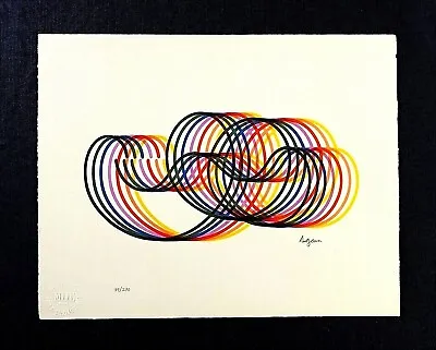 Yaacov Agam SWIRLS II Lines And Forms Suite Original Lithograph Pencil Signed • $1199