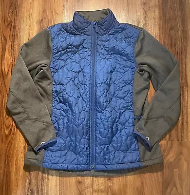 Duluth Trading Jacket Men Size XL Gray Blue Quilted Full Zip Pockets Thinsulate • $30