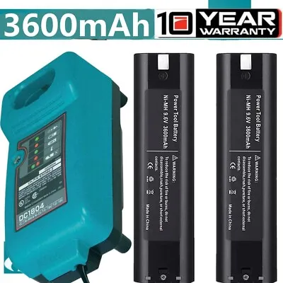 9.6 VOLT 3.6Ah Battery /Charger For MAKITA 9000 9001 632007-4 191681-2 9033 9102 • $17
