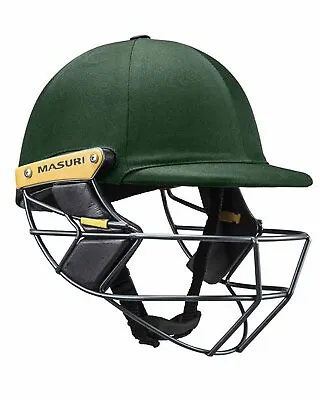Masuri T Line Stainless Steel Wicket Keeping Helmet - Green - Senior • $149.30