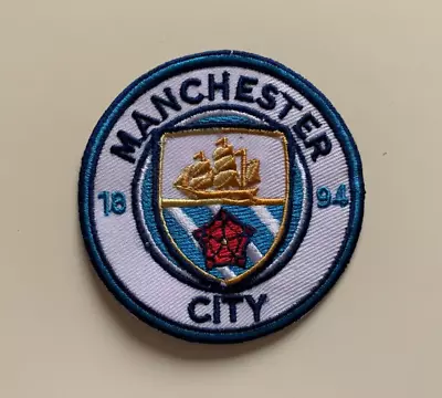 7 X 7 Cm Manchester City Embroidered Iron On/Sew On Patch/Badge Jeans Shirt • £4.99