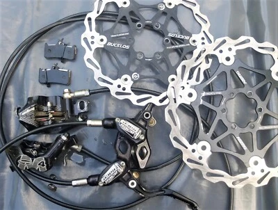 £249 • Buy Hope Race Evo M4 Brakes Brakeset + Rotors E4 V4 X2 V2 Pro Shimano Xt Xtr Sram