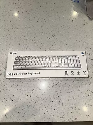 IHome IMAC Full -size Wireless Keyboard With 2.4G Nano Receiver Missing Dogel • $15.99